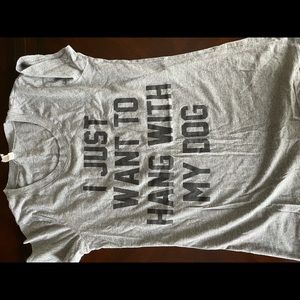 I just want to hang with my dog women's t shirt